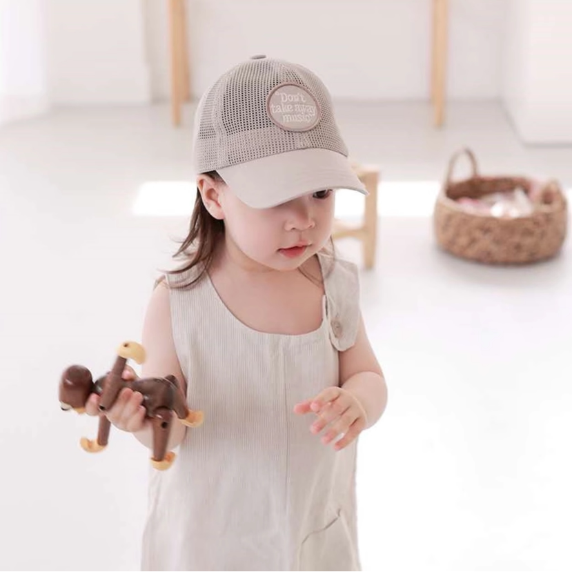 韩国进口婴幼儿童薄款夏季网眼防晒遮太阳棒球帽子宝宝时尚鸭舌帽