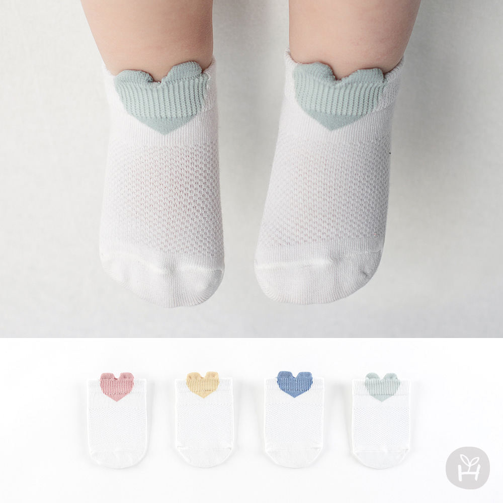 韩国进口夏季男女宝宝爱心短袜 婴儿童棉袜子 空调学步防滑地板袜,童装/婴儿装/亲子装,儿童袜子(0-16岁),淘宝优惠券,粉丝福利购,淘宝优惠卷