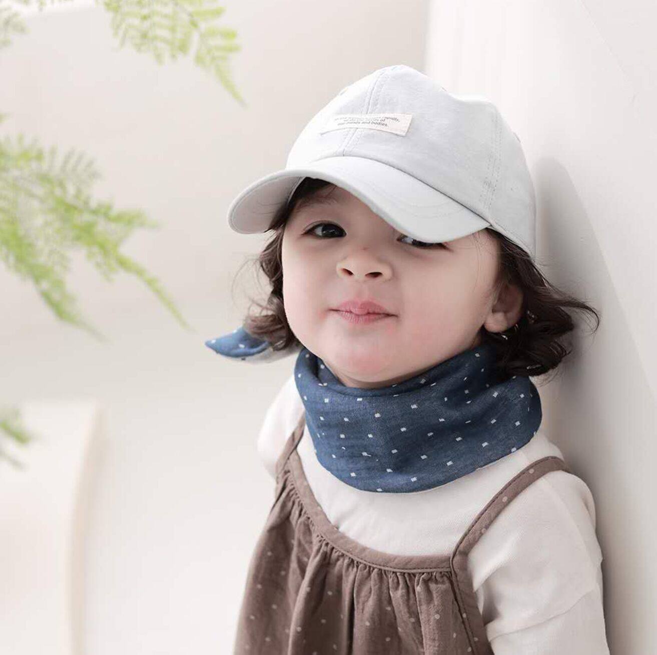 韩国进口1-5岁男女宝宝围巾纯棉春秋季新款婴幼儿童围脖百搭保暖