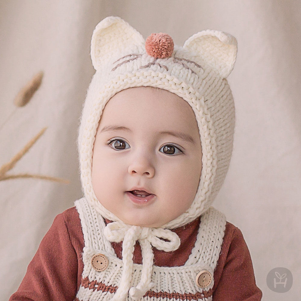 韩国进口婴儿童男女宝宝护耳胎帽公主精灵帽秋冬季保暖帽子