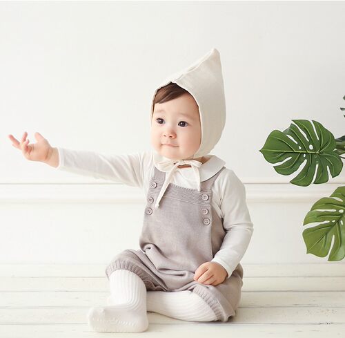 韩版爬服短裤棉线裤子可爱背带裤