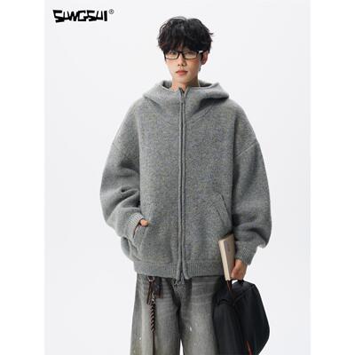 森素美式覆古重磅针织开