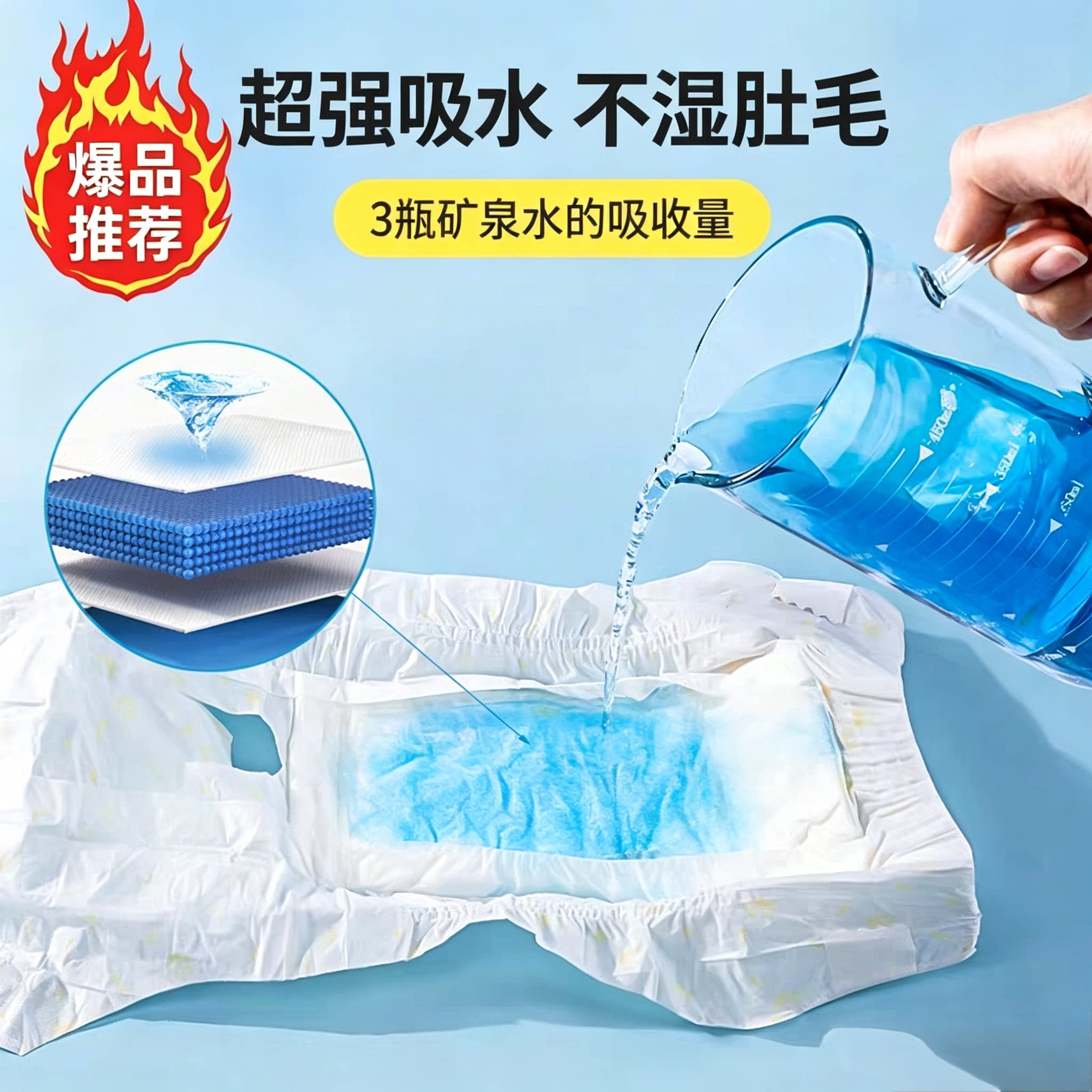 宠物超厚强吸水隔尿垫尿垫狗狗一次性尿不湿公狗纸尿裤生理裤尿片