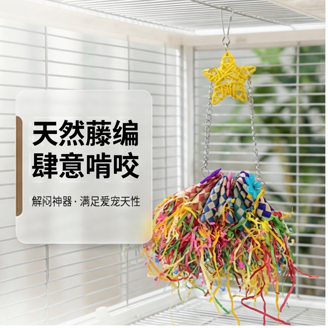鹦鹉鸟玩具纸丝编织管鸟啃咬玩具虎皮玄凤牡丹鸟用品鸟玩具解闷