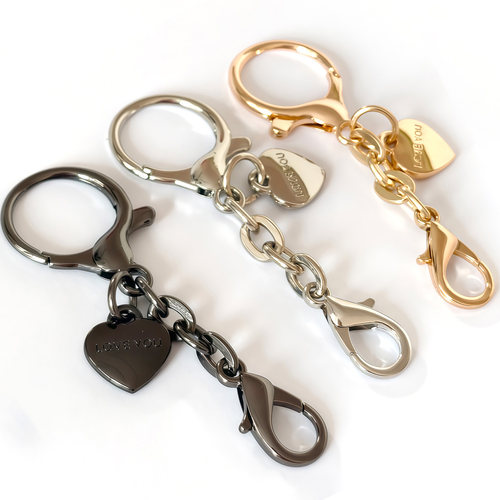 LOVEYOU爱心钥匙扣链条小挂件扣