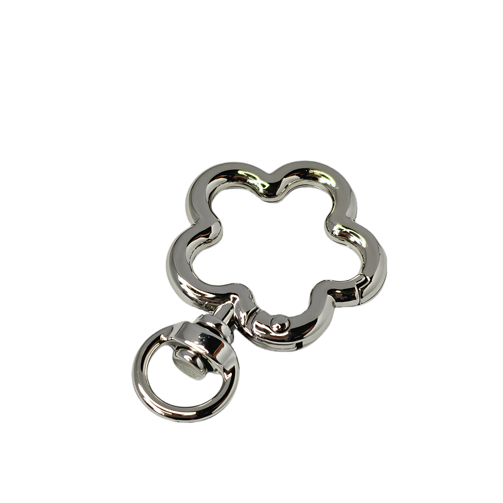 梅花弹簧扣圆尾开口弹簧挂环包带花朵挂扣钥匙扣包带连接扣