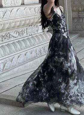 ISAEI - 蕾丝吊带墨染连衣裙 PARTOU品牌集合店