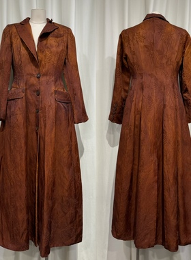 ISAEI - 薯莨染复古花纹长款外套 PARTOU品牌集合店