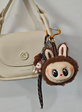 跨境爆款可爱毛绒拉不不钥匙扣创意小礼物书包挂件labb公仔玩偶