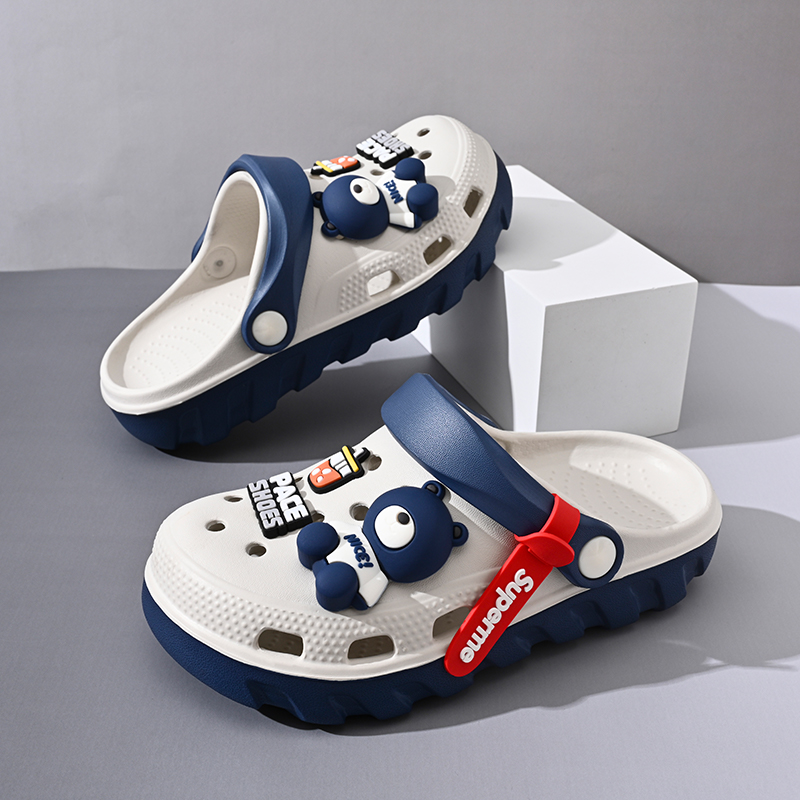 男童夏季防滑外穿洞洞鞋熱帖拖鞋