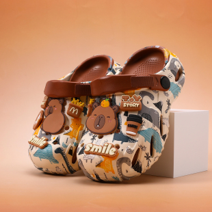 卡皮巴拉儿童洞洞鞋男童拖鞋夏季新款男孩防滑软底宝宝中大童童拖