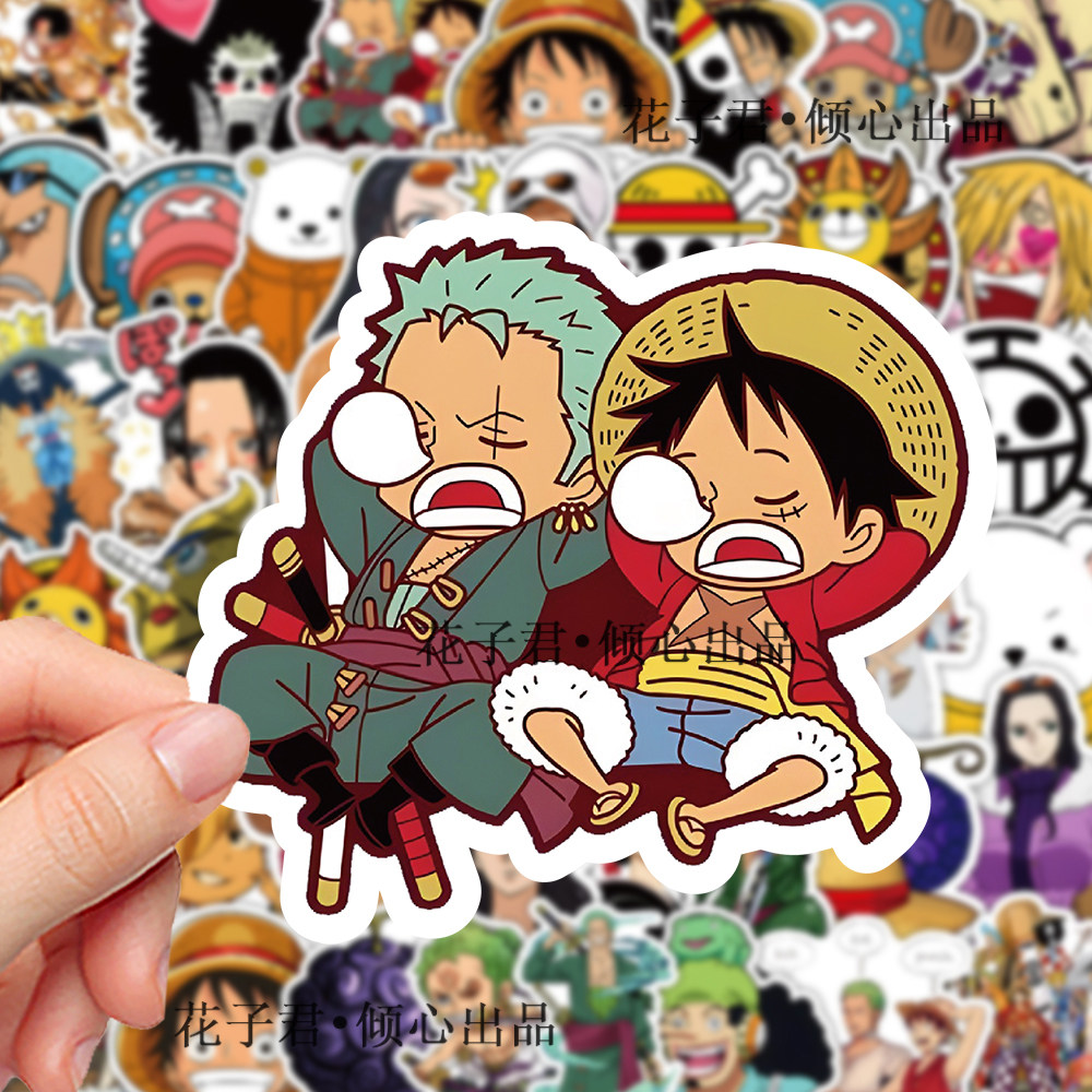 102张日漫海贼王贴纸路飞索隆热血动漫二次元周边贴画diy手账桌面