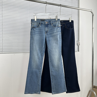 美式 经典 日常修身 OLD 复古弹力微喇裤 显瘦中低腰牛仔裤 包邮