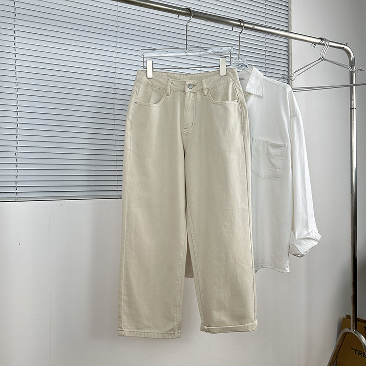 包邮 捡漏好物@梨形姐妹大版直筒裤 韩版休闲百搭水洗高腰牛仔裤,女装/女士精品,牛仔裤,淘宝优惠券,粉丝福利购,淘宝优惠卷