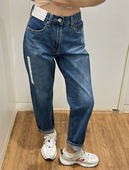 包邮 试衣剪 梨形小个子日常基础穿搭 韩版 休闲百搭复古哈伦牛仔裤