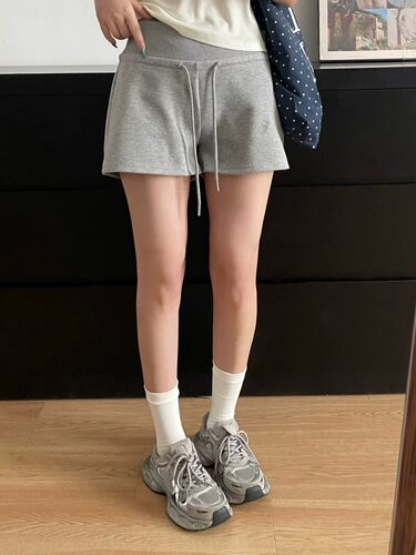 lu同款短裤女夏季2026新款高腰显瘦宽松休闲阔腿裤小个子直筒裤子