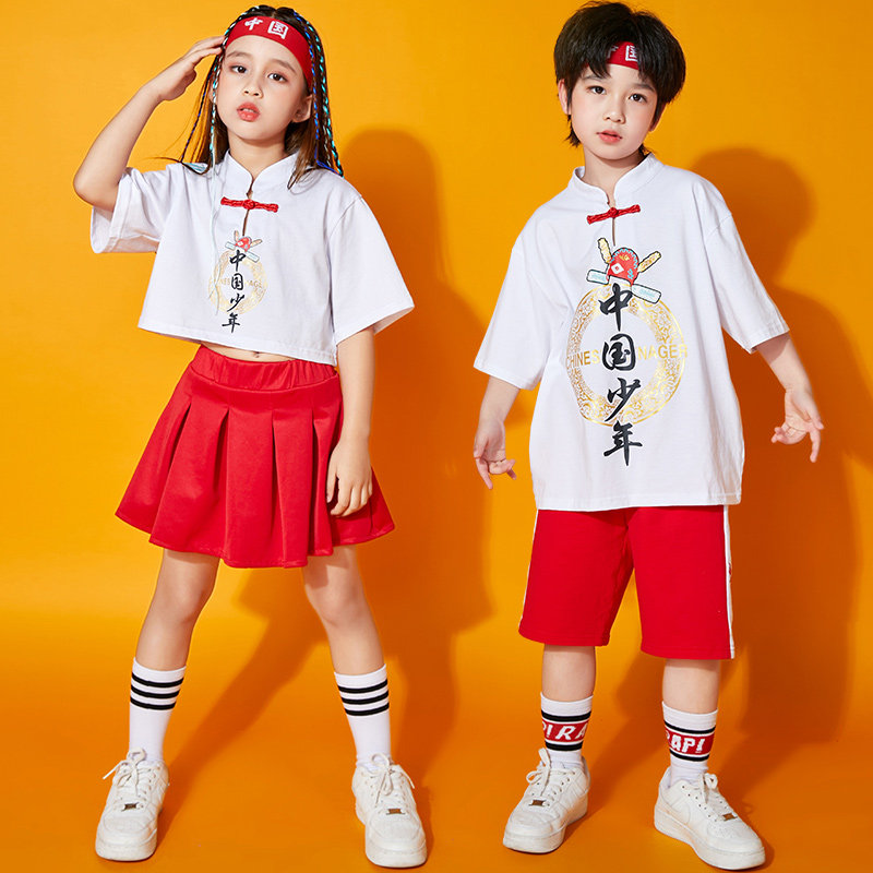 六一儿童表演中国风合唱服