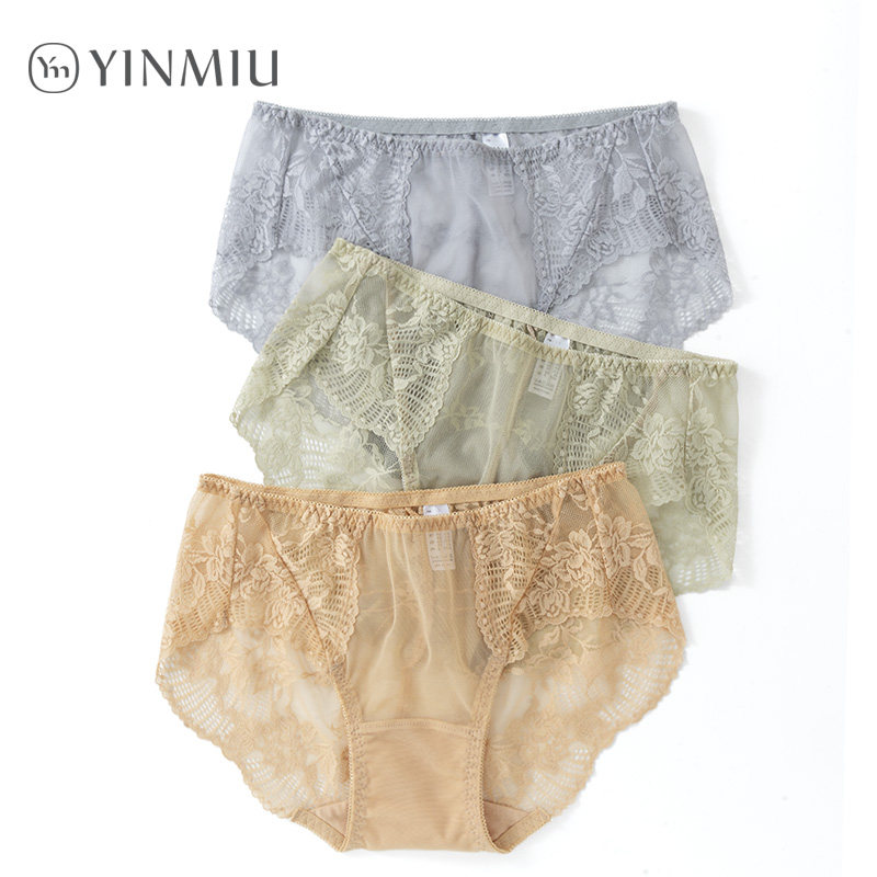 蕾丝内裤女士镂空性感透气纯棉裆大码胖mm无痕不夹臀中腰三角短裤,女士内衣/男士内衣/家居服,女三角裤,淘宝优惠券,粉丝福利购,淘宝优惠卷