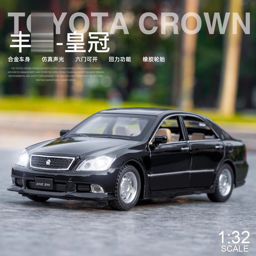 车致1:32丰皇冠田六开门合金声光卡罗拉汽车模型儿童礼物玩具车