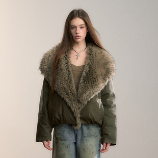 新款 羽绒服女重磅大毛领保暖宽松外套2025冬季 官方授权 PITTI VIA