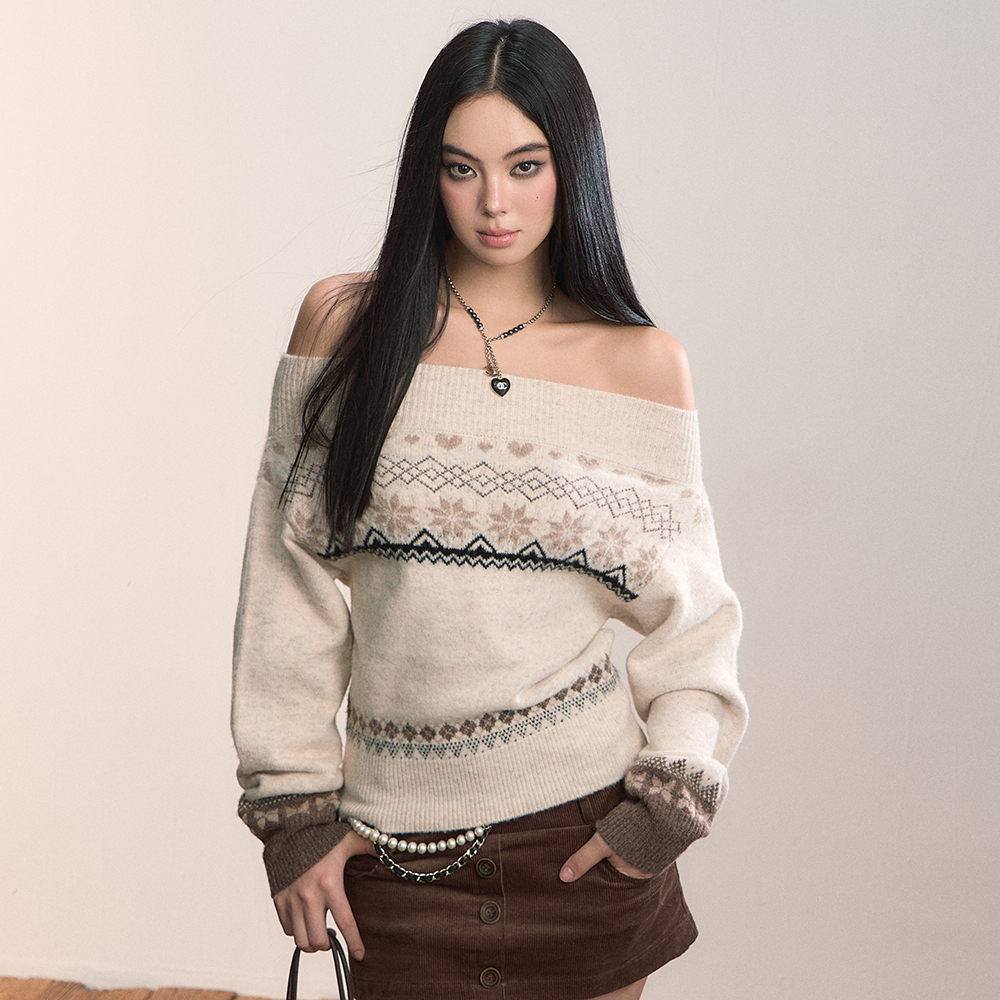 VIAPITTI针织衫女费尔岛风