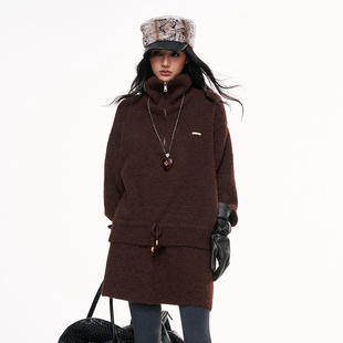 新款 CHILL 高级感酒心可可上衣半裙2025冬季 套装 官方授权 ZOEY时尚