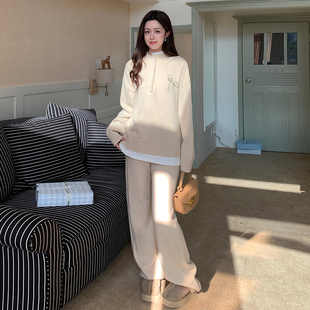 Ciobbur 时尚套装珠蝴蝶结针织上衣长裤两件套25冬季新款官方授权