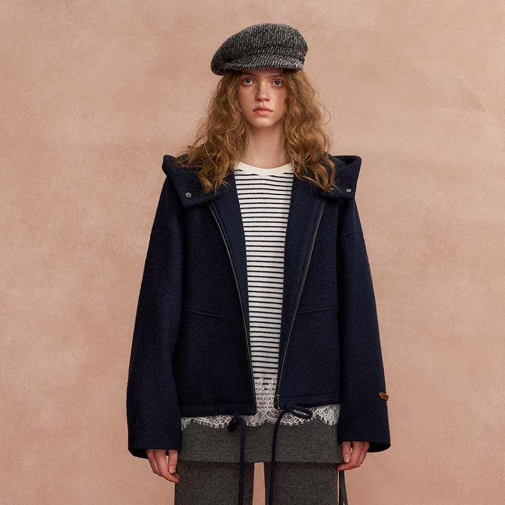 SOMESOWE外套连帽短款大衣