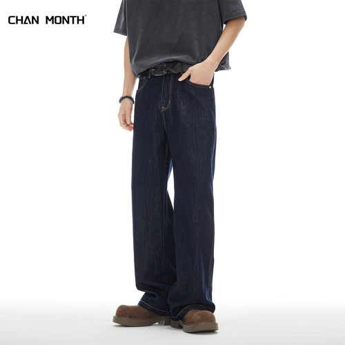 CHANMONTH美式复古原色牛仔裤