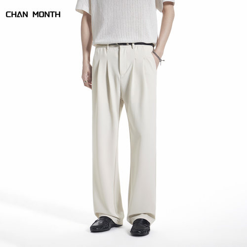 CHANMONTH春季垂感休闲西裤男
