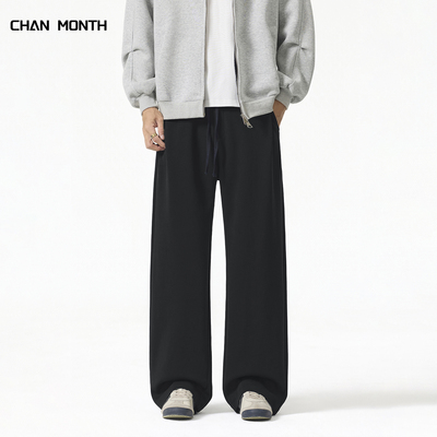 CHANMONTH美式黑色休闲裤男生