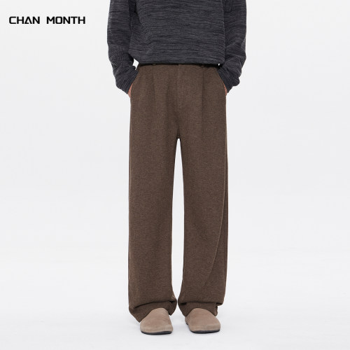 CHANMONTH美式棉羊毛休闲裤男款