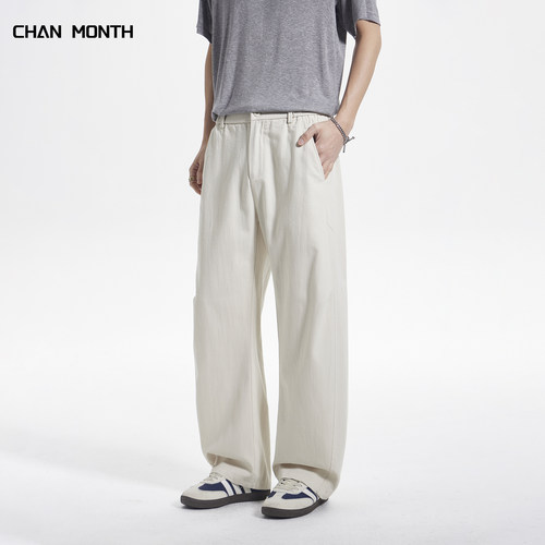 CHANMONTH美式简约纯棉休闲裤男