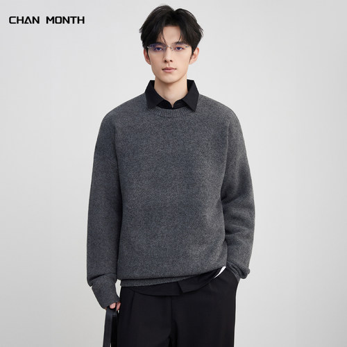 CHANMONTH美式复古休闲毛衫男款