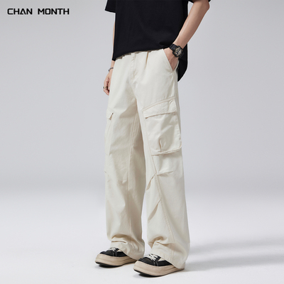 CHANMONTH美式复古口袋工装裤