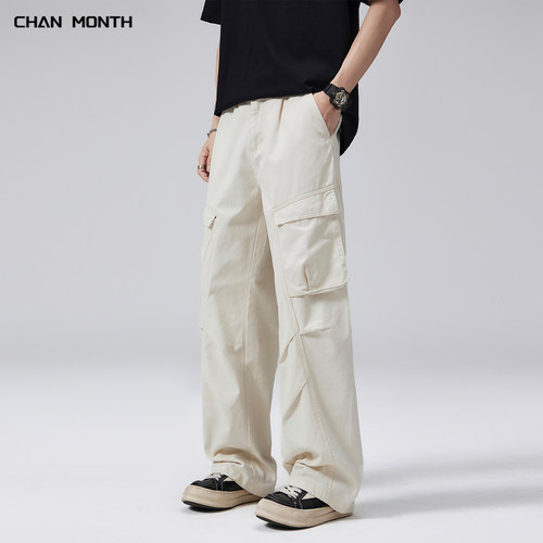 CHANMONTH美式复古口袋工装裤