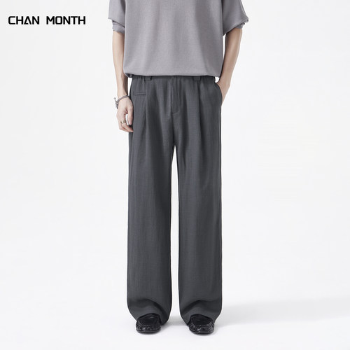 CHANMONTH夏季老钱风休闲裤男