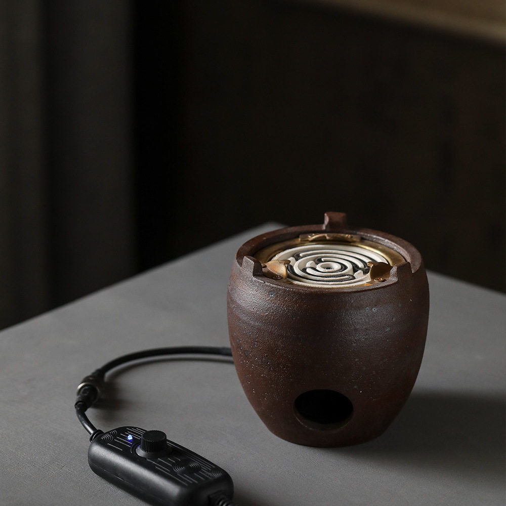老岩泥复古功夫茶电热炉丝茶炉电陶炉烧水煮茶炉小火炉可调节600W