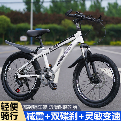菲利普儿童自行车中大童学生单车8-15岁男女孩20寸减震碟刹变速山