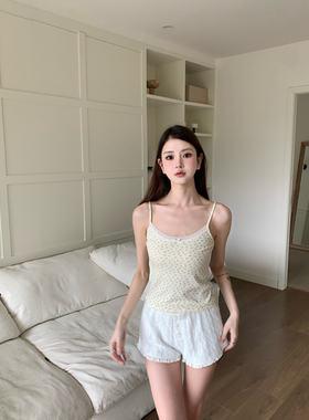 TC STORE TAKE CHANCES纯欲碎花蕾丝蝴蝶结吊带bm夏季辣妹背心女