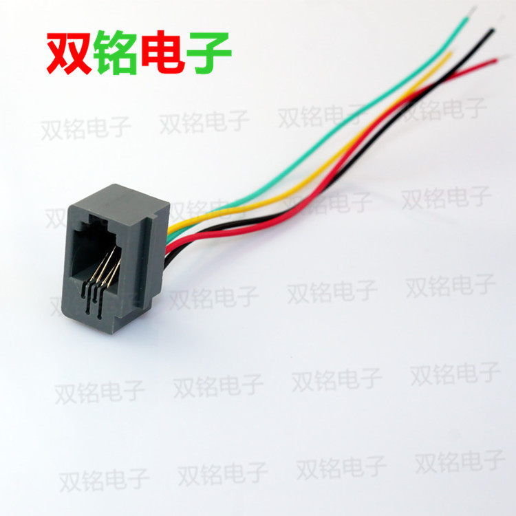 ´øÏß RJ11²å×ù RJ11´øÏߵ绰²å×ù 4P4C´øÏßĸ×ù 616E 4x150MM