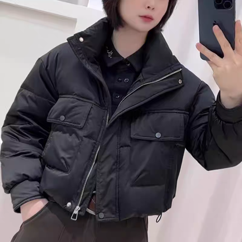 黑色立领轻薄短款羽绒服女冬季2025新款小个子黑色气质白鸭绒外套,女装/女士精品,羽绒服,淘宝优惠券,粉丝福利购,淘宝优惠卷