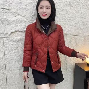 欧版轻薄羽绒棉袄女装冬装2025新款韩版休闲短款棉服小棉衣外套