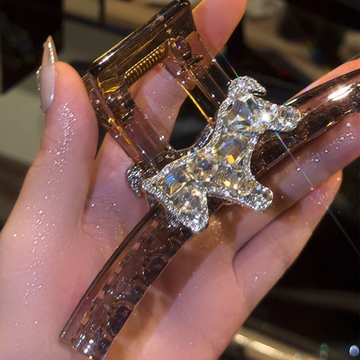 阳光小钻马！新年马踏福来 闪爆马年闪钻时髦抓夹后脑勺鲨鱼夹