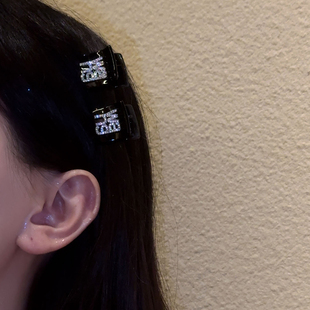 公主头闪钻字母钻小抓夹可爱固定神器防塌碎发精致少女发夹