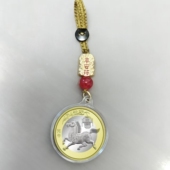 2026年马年生肖纪念币流苏钥匙扣祥云挂件平安符钥匙扣马币挂饰