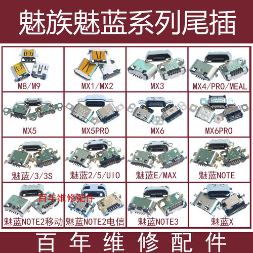 适用魅族PRO6 MX5 MX4 pro魅蓝metal MAX E尾插note2 3S充电U10 X