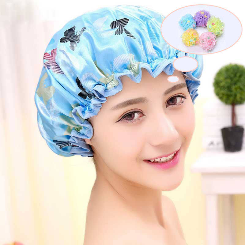 【买2浴帽送浴球多款可选】防水浴帽韩版洗澡双层焗油帽时尚浴帽|msdalam kategori keluarga/Alat Pembersihan peribadi, Peralatan pembersihan penjagaan diri, topi mandi - dari Buy2taobao.com untuk memberikan perkhidmatan ejen Taobao profesional membeli