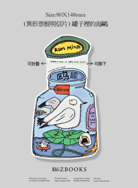 纸布石书店原创设计云南红嘴鸥海鸥明信片小众独特地纪念卡片