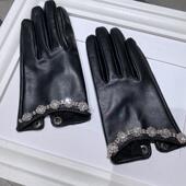 饰宝石加绒保暖薄款 特价 孤品专区羊皮手套女士真皮装 开车
